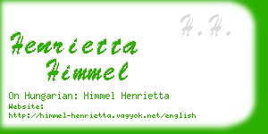 henrietta himmel business card